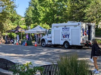 photo of parking day 2023 septa mobile key card truck