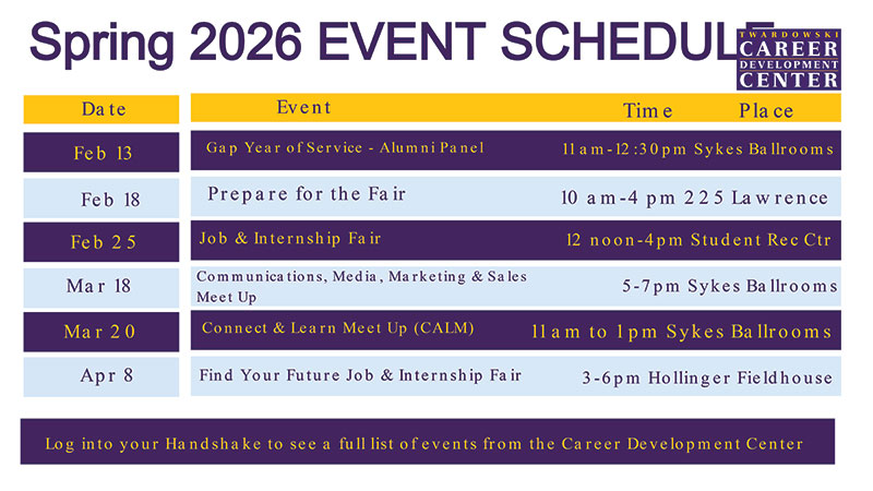 Fall 2026 Event Schedule