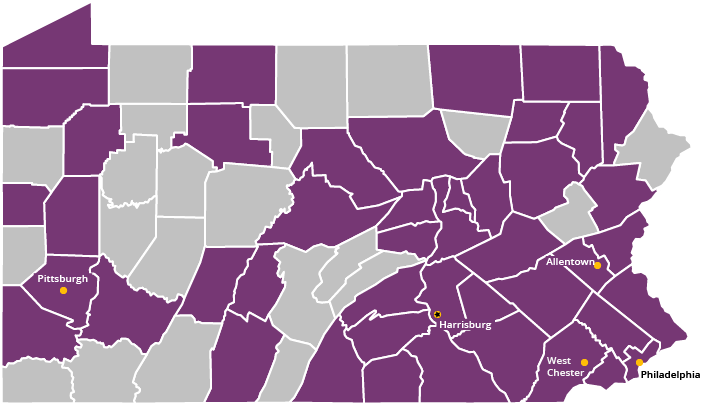 PA County Map