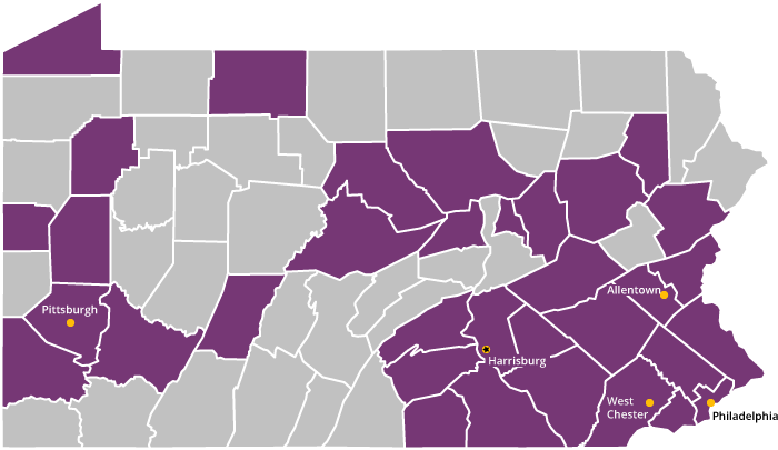 PA County Map