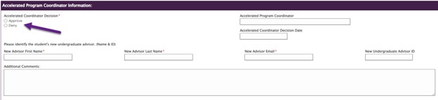 Accelerated Bachelor's to Master's Degree Program Enrollment Request 9