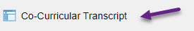 Co-Curricular Transcript