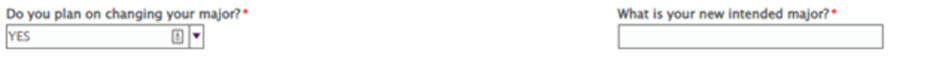 changing your major checkbox