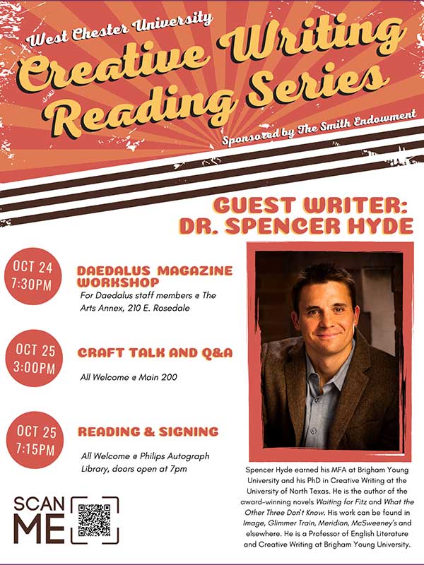 CReative Writing club series flyer