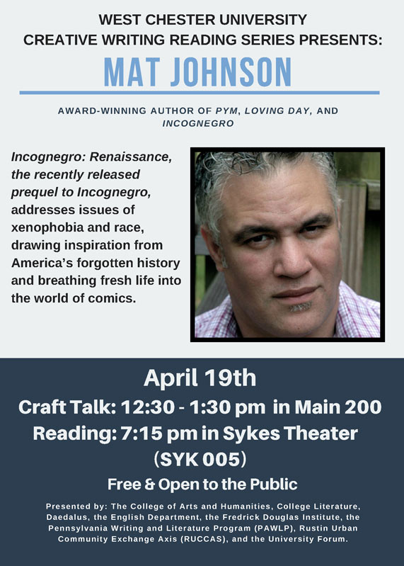 Mat Johnson Reading Poster