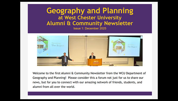 WCU Geography & Planning Department Newsletter (Issue 1: December 2025) Now Available