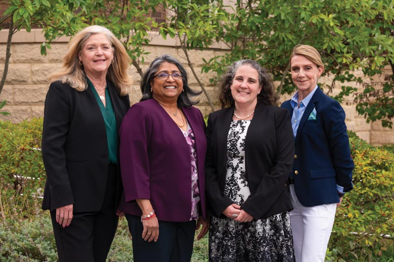 (L-R) Helen Hammerschmidt, Dr. Rita Patel Eng, Dr. Tina Chiarelli-Helminiak, Dr. Julie Deitrich