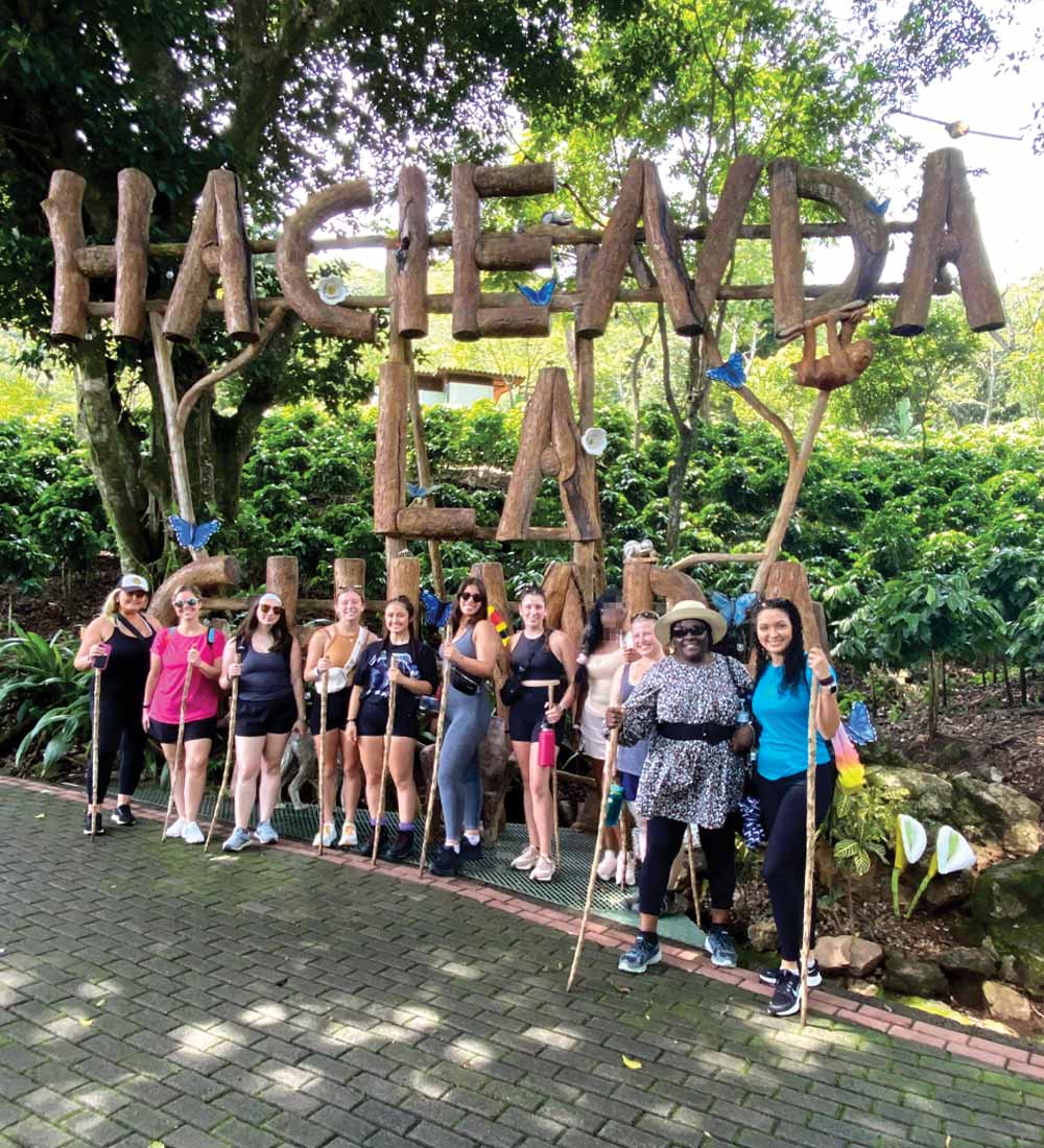 HACIENDA sign made of wood