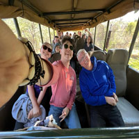 Group selfie in caravan 1