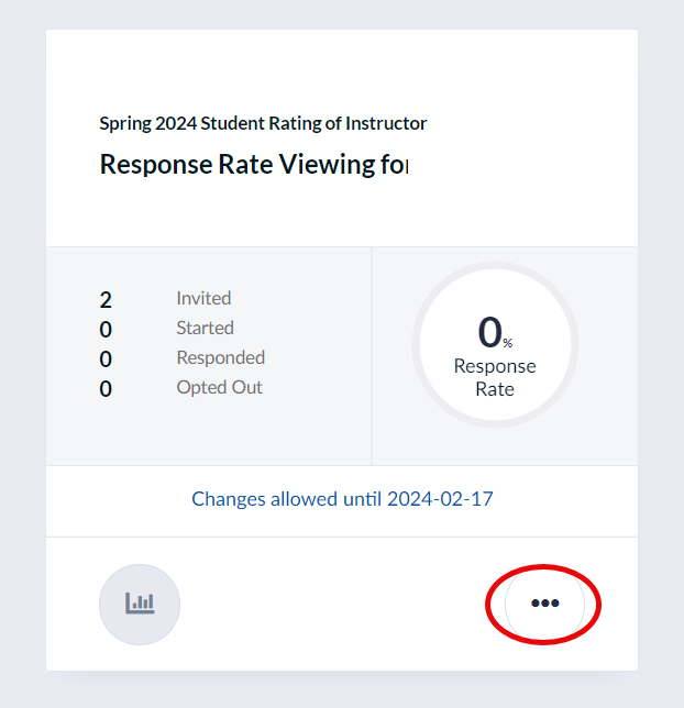 Response Rate Viewing screen image