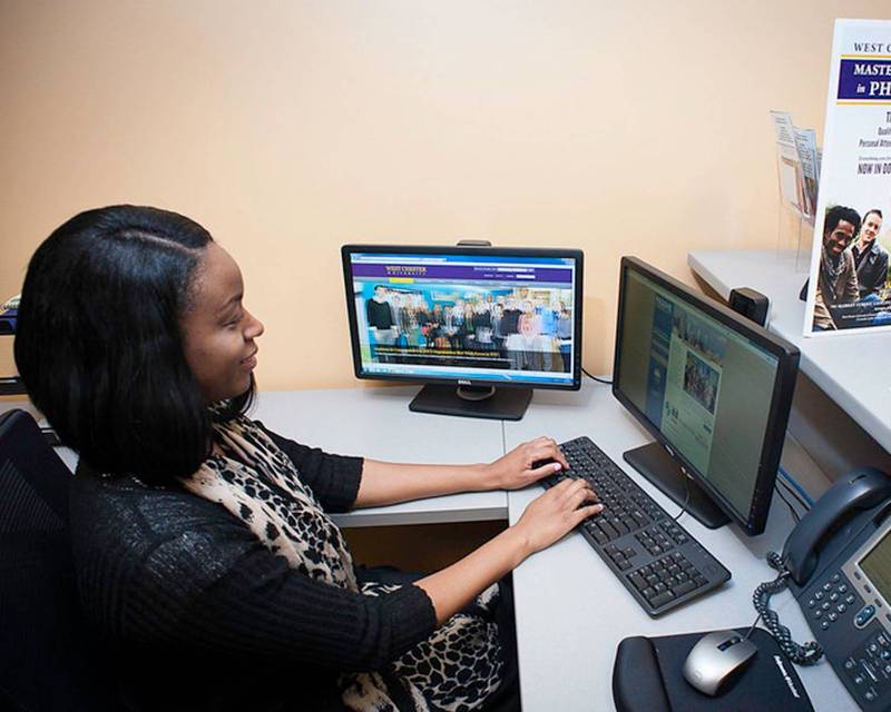Woman at Computer
