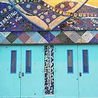 Mural over doorway