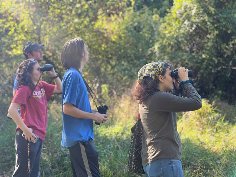Students at the 2024 Stationary Bird Survey