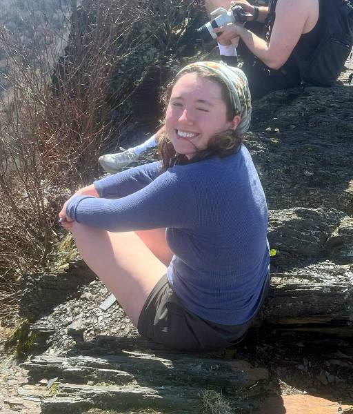 GNA Student Intern Kylee Dinan at Chimney Top Trail in Smoky Mountain National Park GNA Student Intern Kylee Dinan at Chimney Top Trail in Smoky Mountain National Park