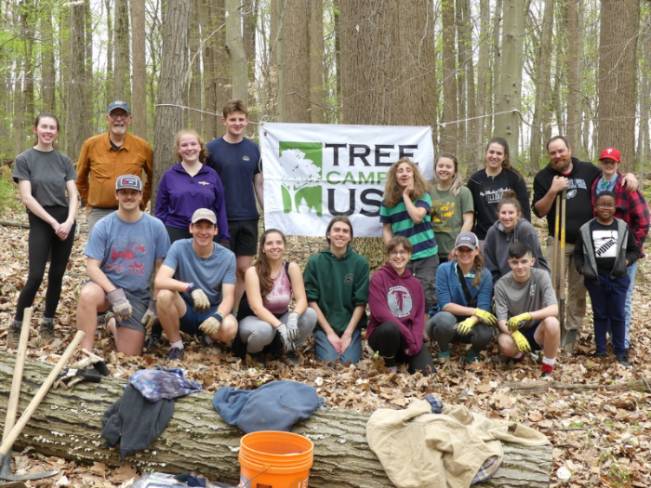 The majority of the people who participated in the 2022 Earth Day tree planting event