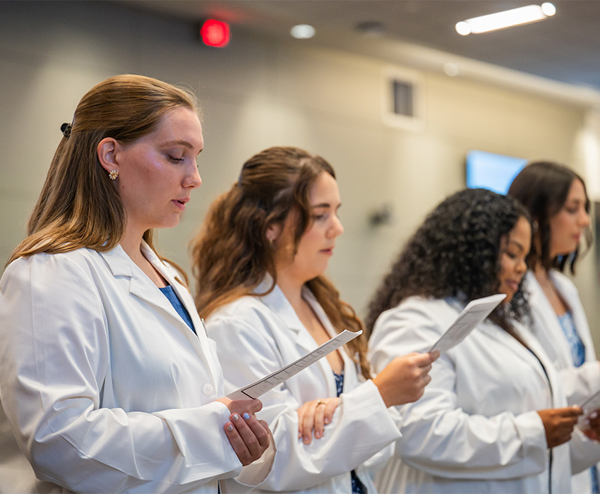 Physician Assistants at a ceremony