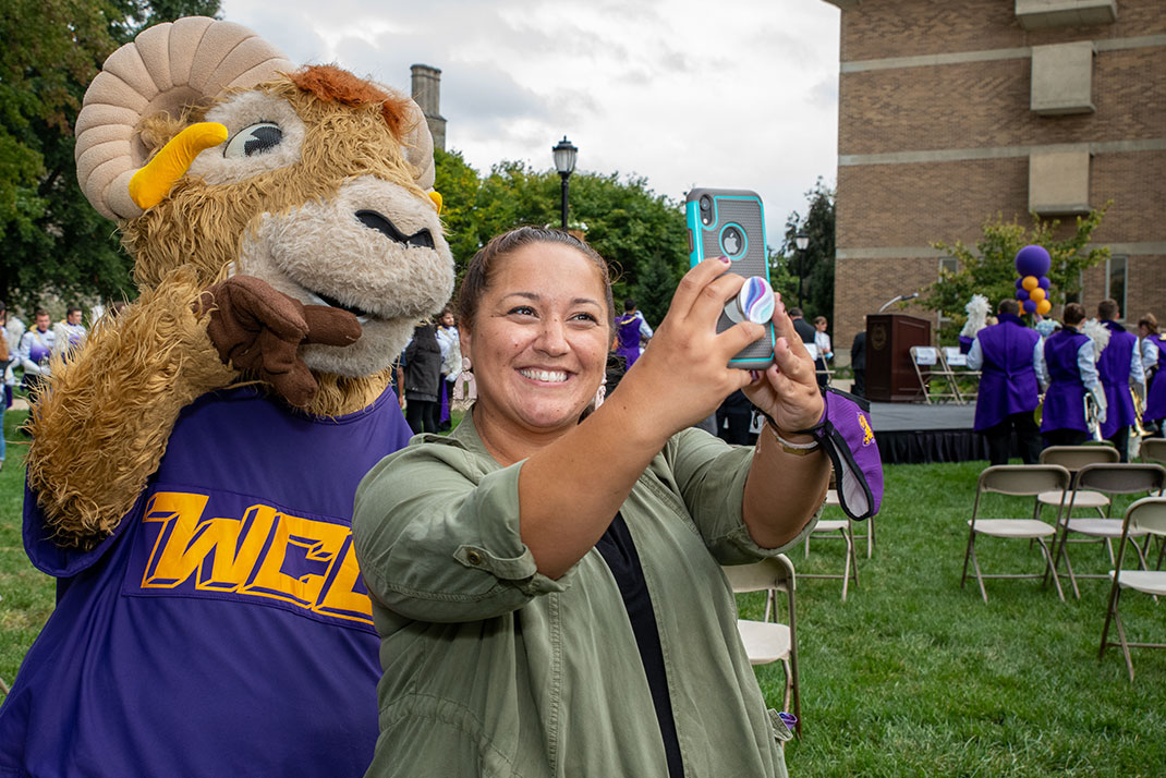 Rammy taking selfie on cell phone