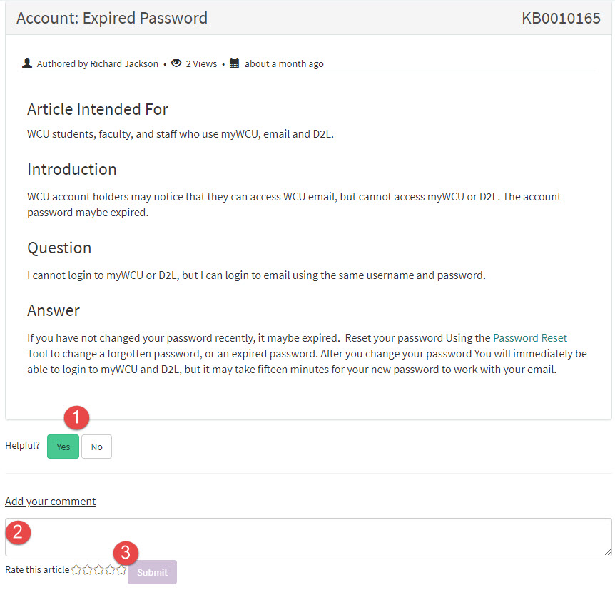 KB Feedback