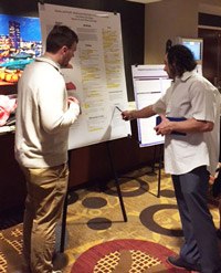 Tyler Walton presenting his presentation.