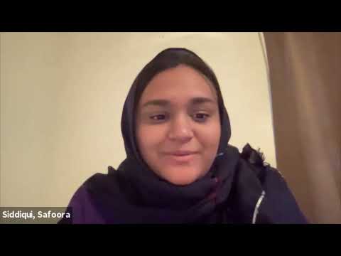 Video Thumbnail: Safoora Siddiqui