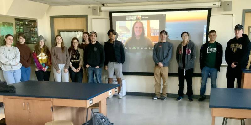  Ecology and Conservation Concentration students learned from WCU Alum Brittney Semone about field jobs in ecology.