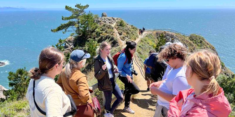 WCUPA students during Ecology of Northern California summer field course