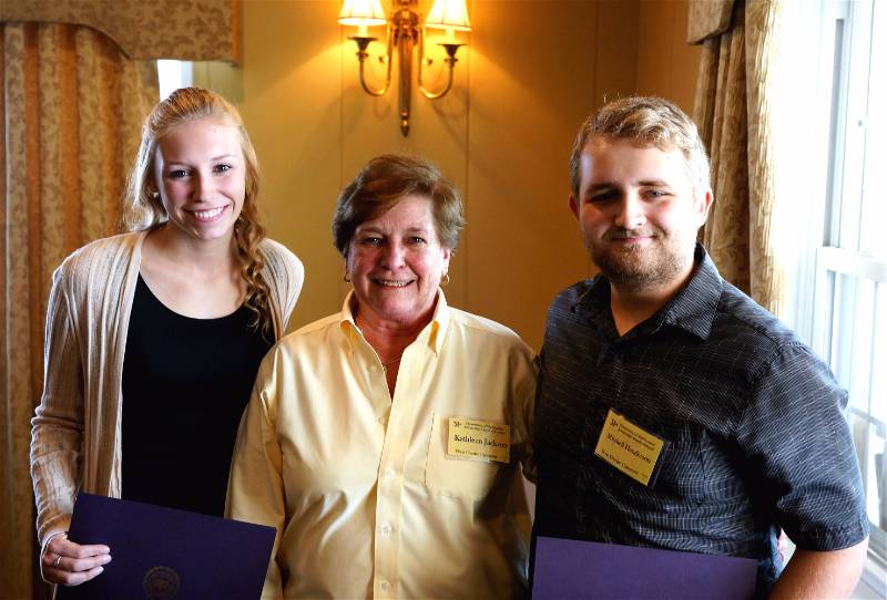 Sarah Adcock and Mitchell Henerson receiving there award
