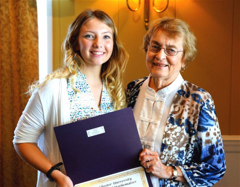 Katie Deegan receiving her award