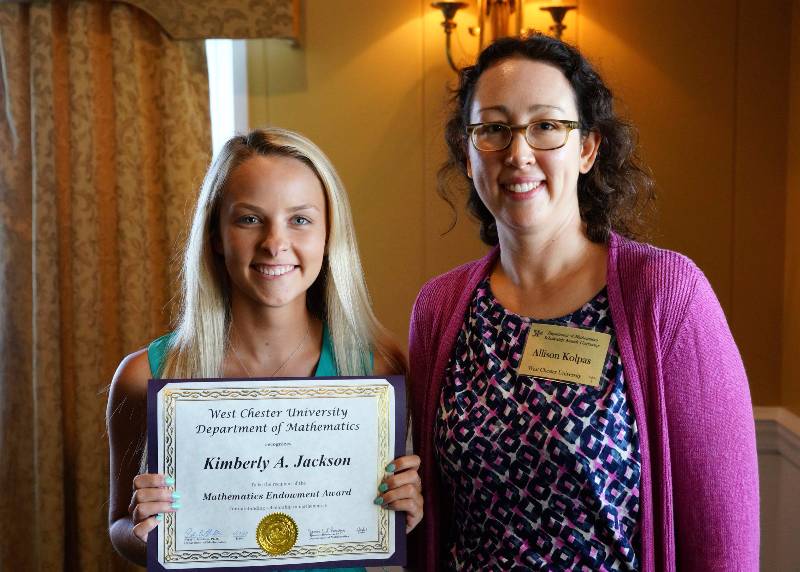 Kimberly Jackson receiving her award