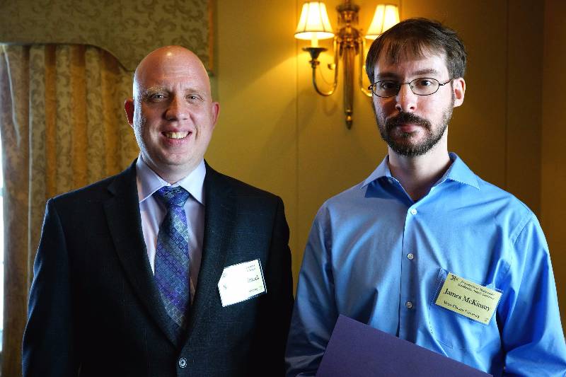 James McKinstry receiving his award