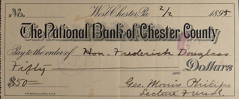 Frederick Douglass - $50 check